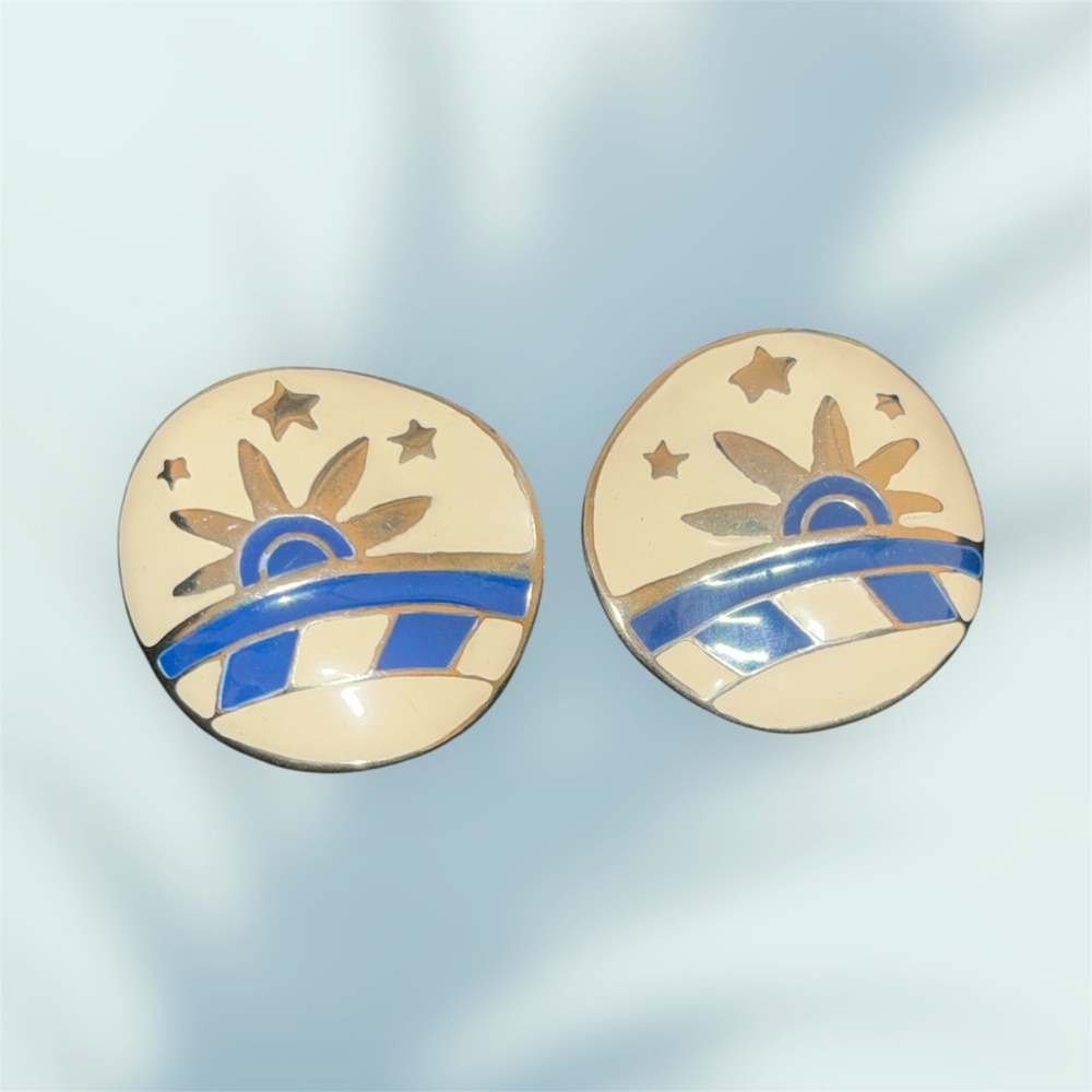 Boho Vintage Sun & Stars Earrings